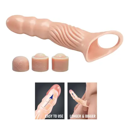 Funda para Pene Texturizada con Extensores | Pretty Love