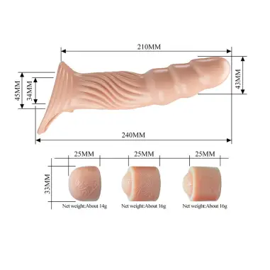 Funda para Pene Texturizada con Extensores | Pretty Love