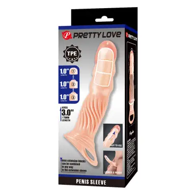 Funda para Pene Texturizada con Extensores | Pretty Love