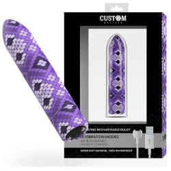 CUSTOM BULLETS - BALA RECARGABLE SNAKE LILA 10 INTENSIDADES CUSTOM BULLETS