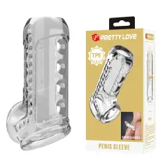PRETTY LOVE - FUNDA PARA PENE TEXTURIZADA TRANSPARENTE 2
