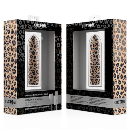 CUSTOM BULLETS - BALA RECARGABLE LEOPARD 10 INTENSIDADES CUSTOM BULLETS
