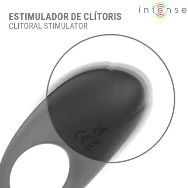 Merlotte Anillo Vibrador con Estimulación de Clítoris Negro