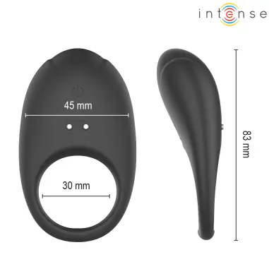 Merlotte Anillo Vibrador con Estimulación de Clítoris Negro