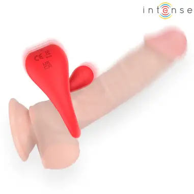Russell Anillo Vibrador con Estimulación de Clítoris Rojo