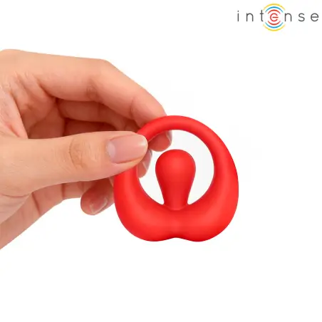 Russell Anillo Vibrador con Estimulación de Clítoris Rojo
