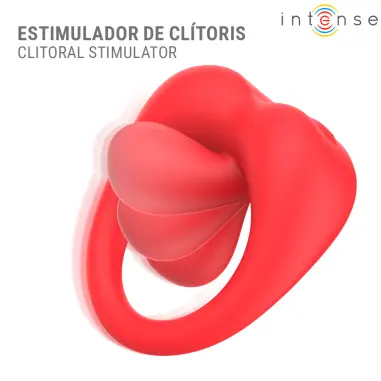 Russell Anillo Vibrador con Estimulación de Clítoris Rojo