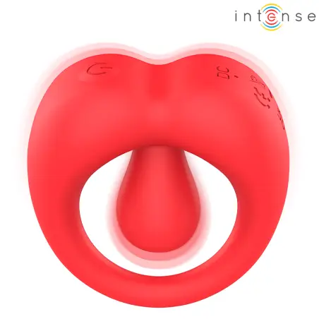 Russell Anillo Vibrador con Estimulación de Clítoris Rojo