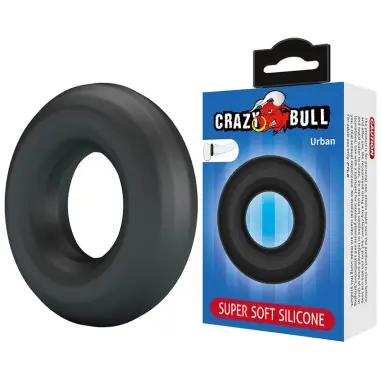 Urban Anillo para Pene Silicona Super Soft Negro