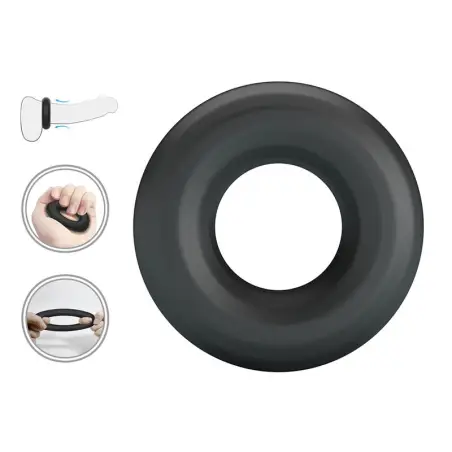 Urban Anillo para Pene Silicona Super Soft Negro