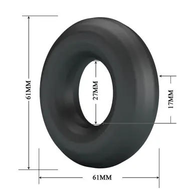 Urban Anillo para Pene Silicona Super Soft Negro