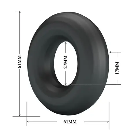 Urban Anillo para Pene Silicona Super Soft Negro