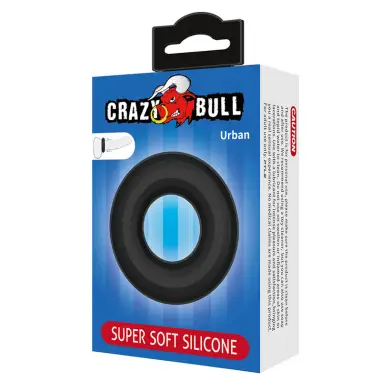 Urban Anillo para Pene Silicona Super Soft Negro