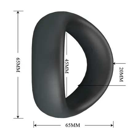 Valen Anillo para Pene Ergonómico Silicona Negro