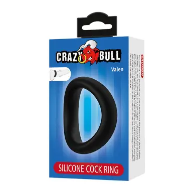 Valen Anillo para Pene Ergonómico Silicona Negro