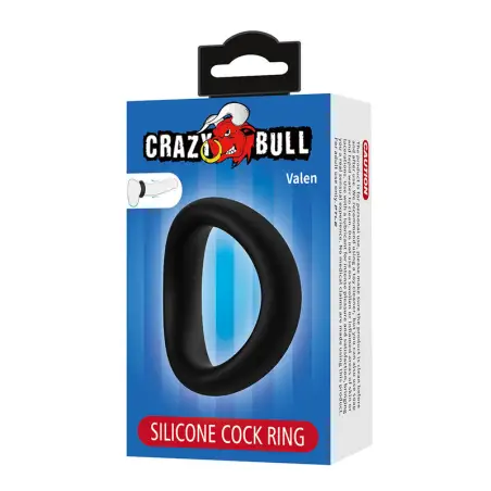 Valen Anillo para Pene Ergonómico Silicona Negro