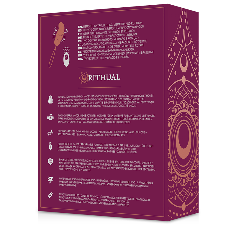 RITHUAL - ESHA HUEVO CONTROL REMOTO SISTEMA ROTACIÓN + VIBRACIÓN 