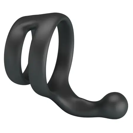 Yancy Anillo Doble para Pene y Testículos Silicona Negro
