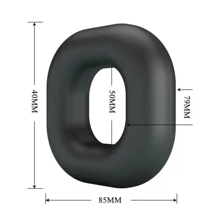 Walden Anillo para Pene Super Soft Silicona Negro