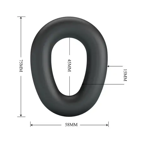 Vesper Anillo para Pene Super Soft Silicona Negro