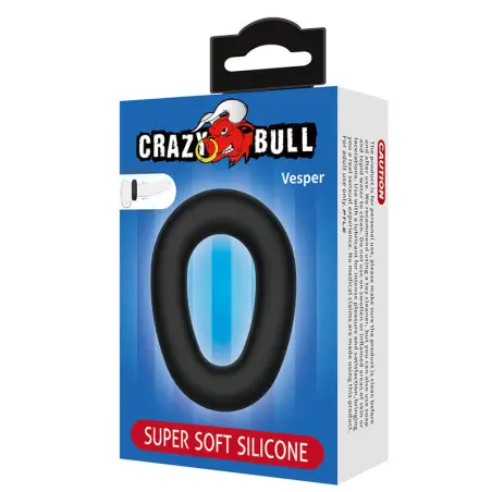 Vesper Anillo para Pene Super Soft Silicona Negro