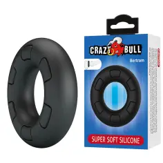 CRAZY BULL - BERTRAM ANILLO PARA PENE SUPER SOFT SILICONA NEGRO 2