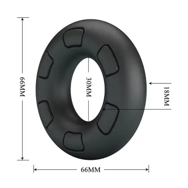 Bertram Anillo para Pene Super Soft Silicona Negro