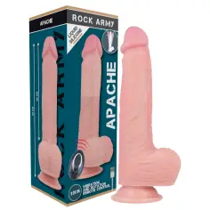 ROCKARMY - APACHE VIBRADOR REALÍSTICO CONTROL REMOTO LIQUID SILICONE 20.5 CM -O- 4.62 CM