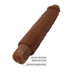 PRETTY LOVE - GAVIN VIBRADOR REALÍSTICO 25 CM Ø 5 CM COLOR MARRÓN 2