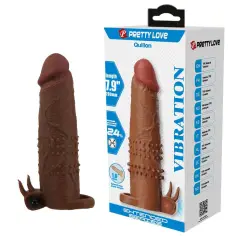 PRETTY LOVE - QUILLON FUNDA PARA PENE VIBRADORA 20 CM Ø 4 CM COLOR MARRÓN