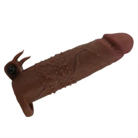 Quillon Funda para Pene Vibradora 20 cm Ø 4 cm Color Marrón