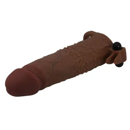 Quillon Funda para Pene Vibradora 20 cm Ø 4 cm Color Marrón