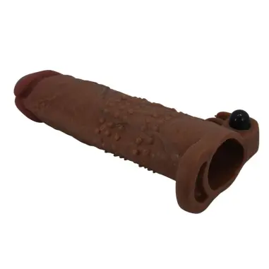 Quillon Funda para Pene Vibradora 20 cm Ø 4 cm Color Marrón
