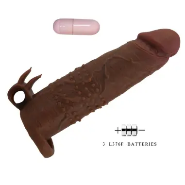 Quillon Funda para Pene Vibradora 20 cm Ø 4 cm Color Marrón