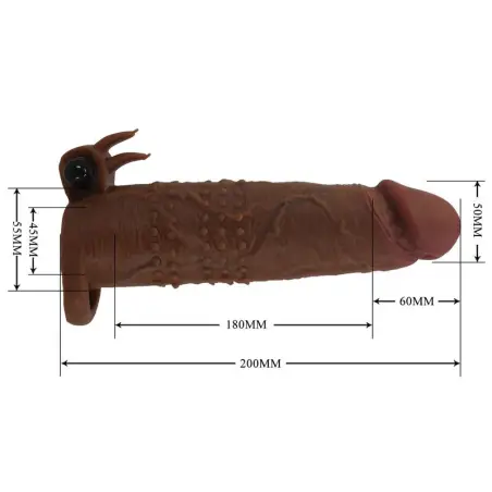 Quillon Funda para Pene Vibradora 20 cm Ø 4 cm Color Marrón