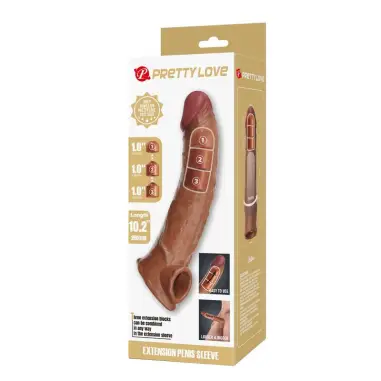 Funda Extensora para Pene Ajustable 26 cm Color Natural