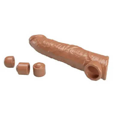 Funda Extensora para Pene Ajustable 26 cm Color Marrón