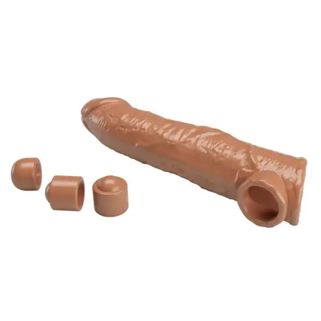 Funda Extensora para Pene Ajustable 26 cm Color Marrón