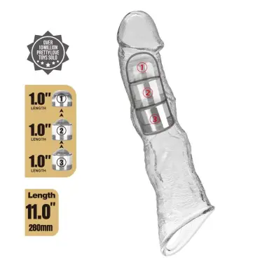 Funda Extensora para Pene Ajustable 28 cm Color Transparente