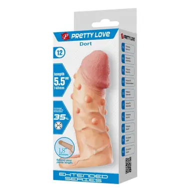 Dort Funda para Pene Extensora 14 cm Ø 4 cm Color Natural