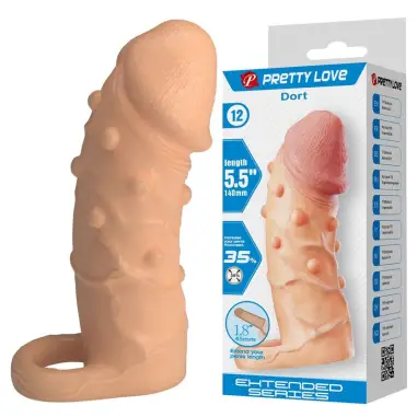 Dort Funda para Pene Extensora 14 cm Ø 4 cm Color Natural