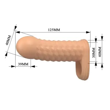Wolfram Funda para Pene Extensora 11,5 cm Color Natural