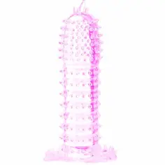 BAILE - FUNDA PARA PENE CON PUNTOS ESTIMULANTES ROSA 14 CM