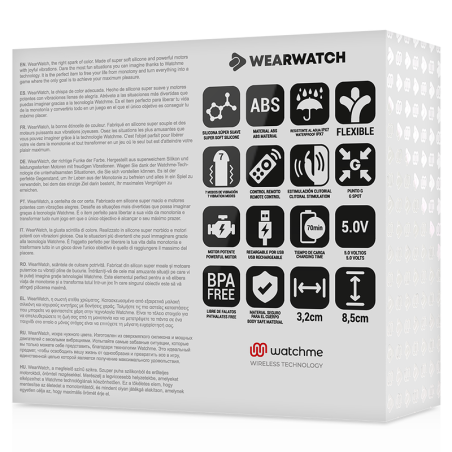 WEARWATCH - VIBRADOR DUAL TECHNOLOGY WATCHME AGUAMARINA / AZABACHE 