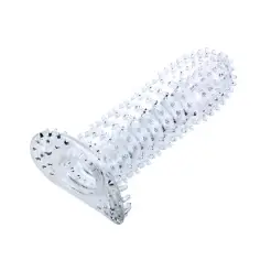 BAILE - FUNDA PARA PENE CON PUNTOS ESTIMULANTES TRANSPARENTE 14 CM 2