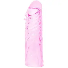 BAILE - FUNDA ROSA PENE SILICONA ESTIMULANTE 13 CM