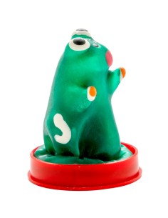 CONDOMERIE - PRESERVATIVO DECORATIVO PINTADO A MANO RANA MODEL 1 2