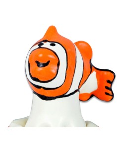 CONDOMERIE - PRESERVATIVO DECORATIVO PINTADO A MANO PESCADO NARANJA