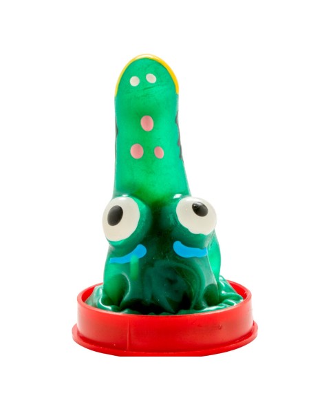 CONDOMERIE - PRESERVATIVO DECORATIVO PINTADO A MANO COCODRILO MODELO 1