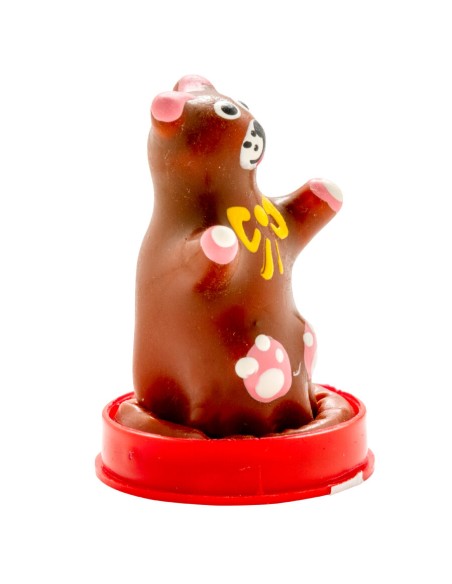 CONDOMERIE - PRESERVATIVO DECORATIVO PINTADO A MANO OSO DE PELUCHE